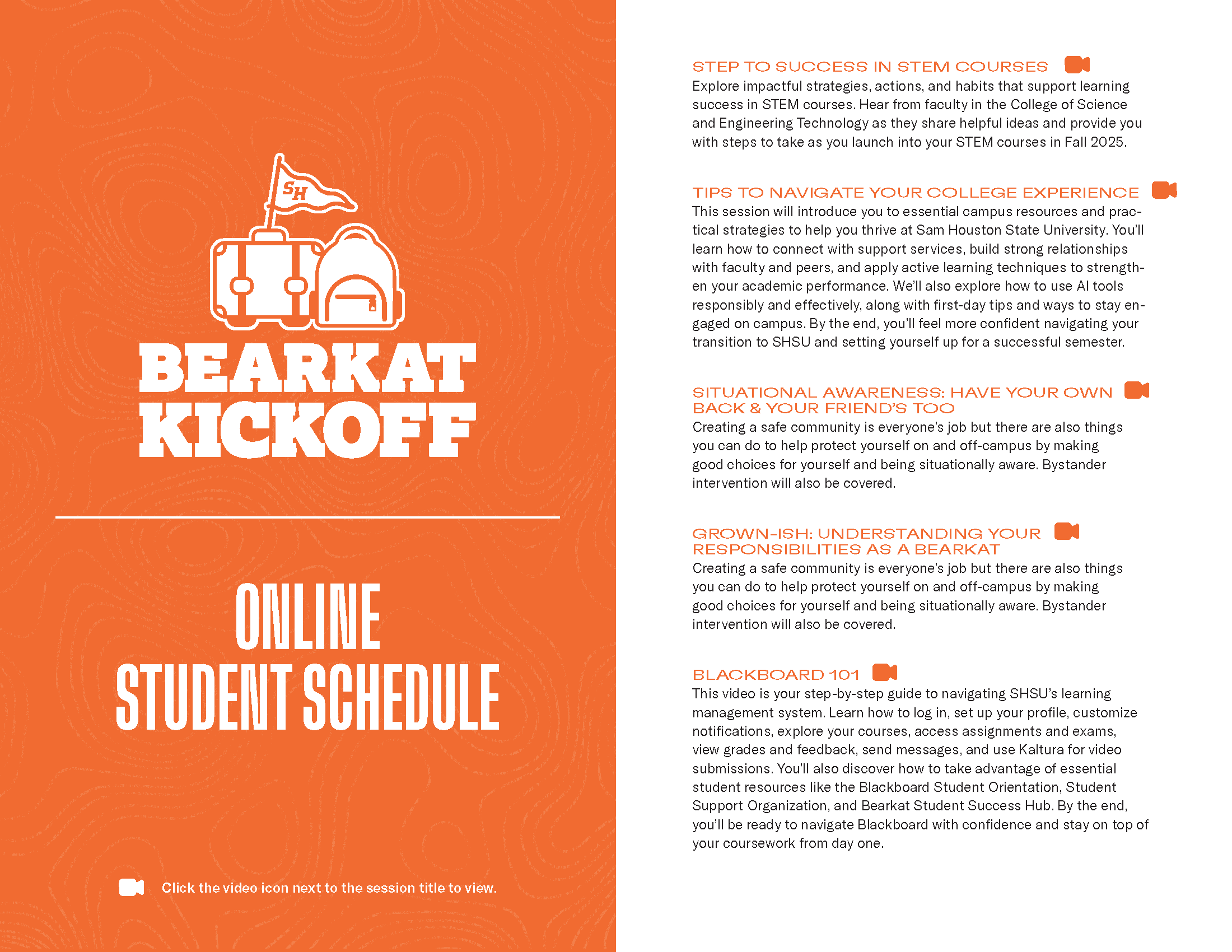 Bearkat Kickoff Online Program 2